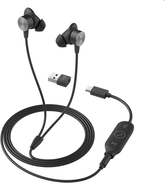 Logitech 981-001012 Zone Wired Noise-Canceling Earbuds