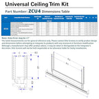 Elite Screens ZCU4 Universal Ceiling Trim Kit Projector Screen