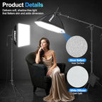 EMART 2-Pack Softbox Studio Lighting Kit with Boom Arm