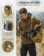 RAINSMORE Tactical Camera Backpack for DSLR and Mirrorless