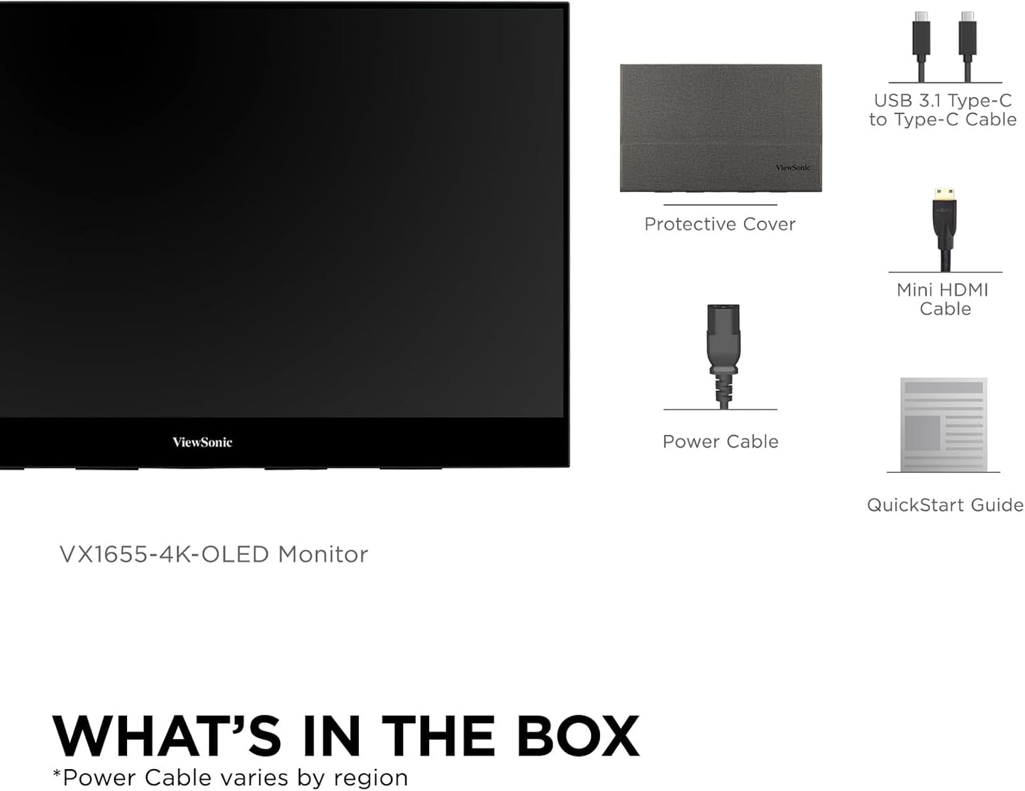 ViewSonic VX1655-4K-OLED 15.6" Portable 4K OLED Monitor