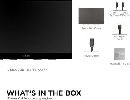 ViewSonic VX1655-4K-OLED 15.6" Portable 4K OLED Monitor
