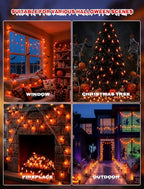 Jasneniebo Orange Flickering Flame Candelabra Bulbs, 25-Pack