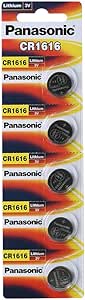 Panasonic CR1616-5 3V Lithium Coin Cell Battery 5-Pack