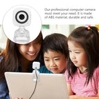 KAJNBN USB Webcam with Built-In Microphone and Adjustable Focus
