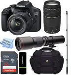 Canon EOS Rebel 2000D DSLR Camera Lens Bundle (Renewed)
