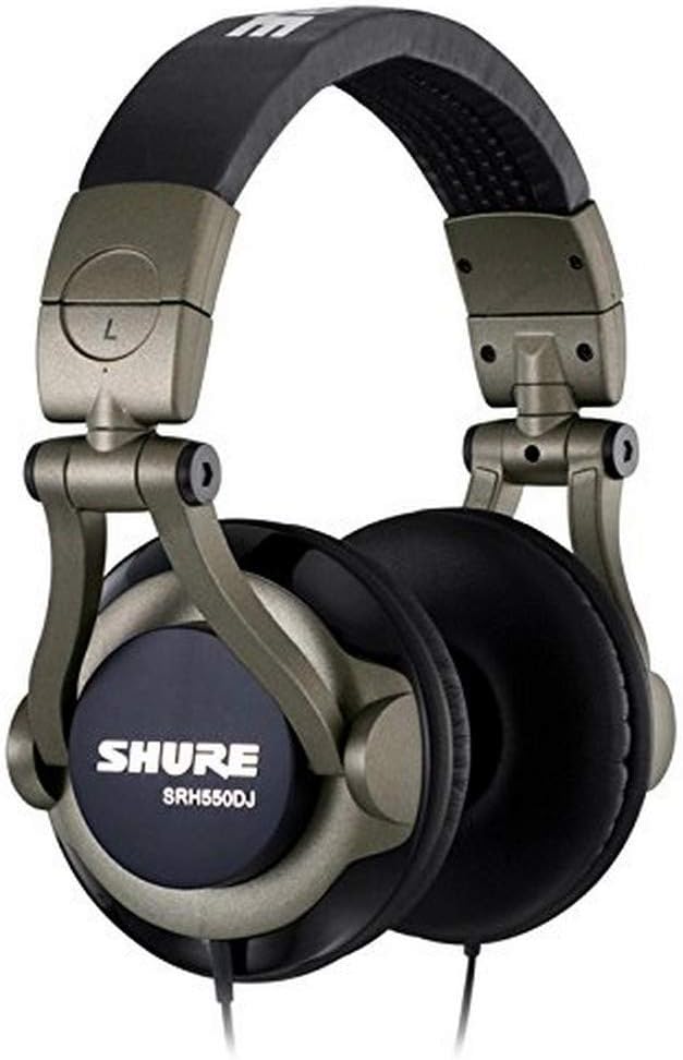 Shure SRH550DJ-E Professional DJ Headphones with Enhanced Bass
