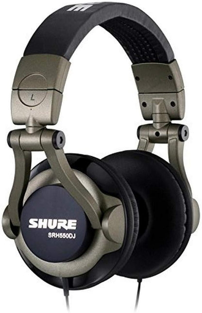 Shure SRH550DJ-E Professional DJ Headphones with Enhanced Bass