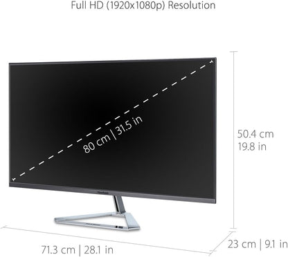 ViewSonic VX3276-MHD 32" 1080p IPS Monitor, Ultra-Thin Bezels