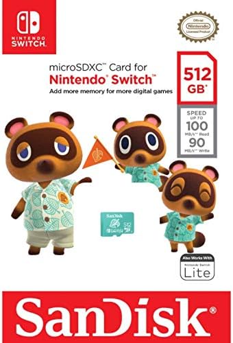 SanDisk SDSQXAO-512G-GNCZN 512GB Nintendo Switch MicroSD Card