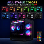 YLZKIX Ryzen 5 5600 Gaming Desktop with Radeon RX 5700 XT