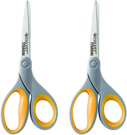 Westcott 17598 Titanium Bonded 8-Inch Scissors 4-Pack