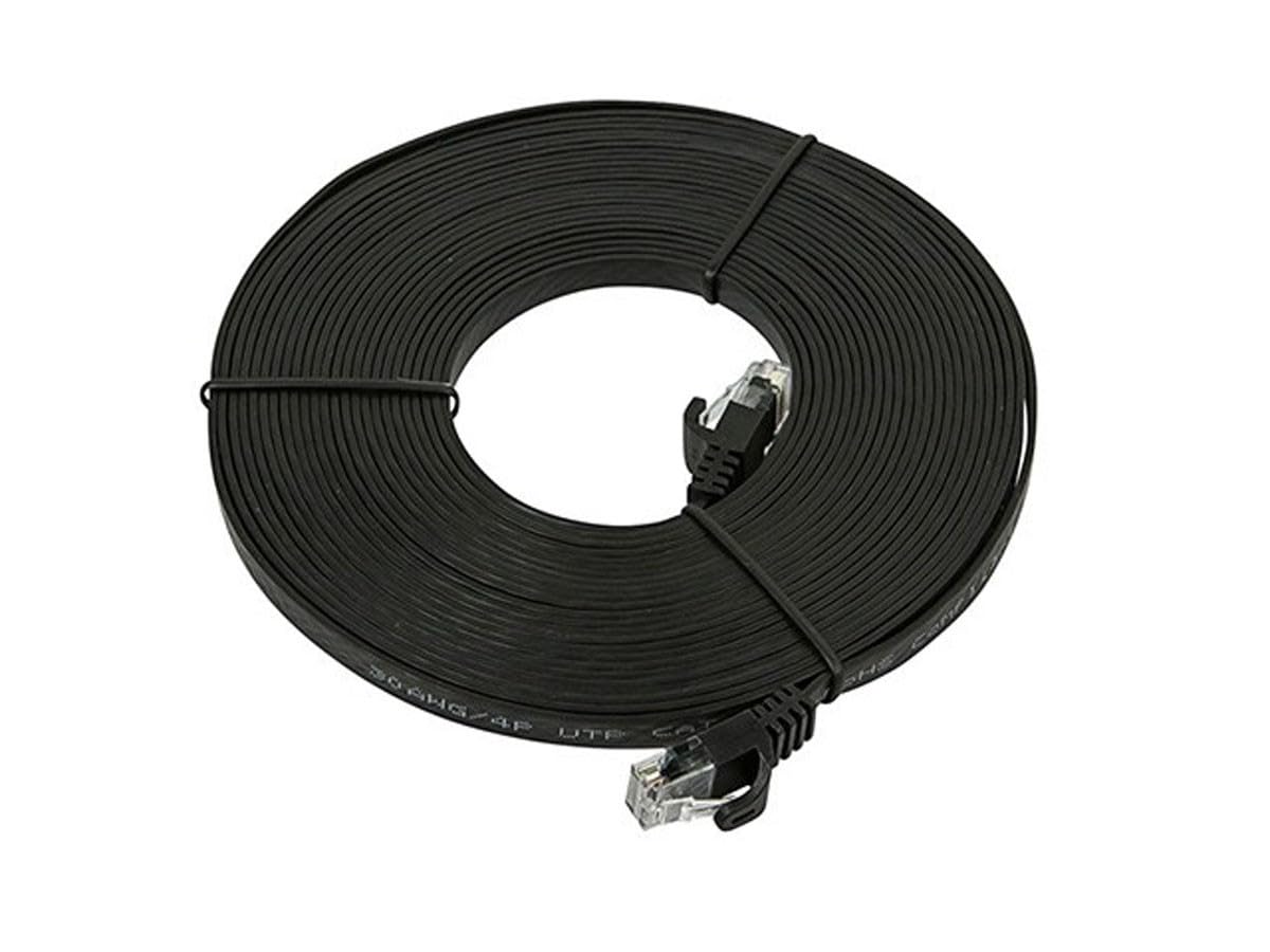 Monoprice 109553 Cat5e Flat Ethernet Cable 25ft Black