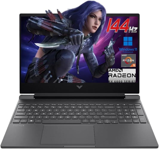 HP 9Z0K6UA#ABA Victus 15.6" 144Hz Gaming Laptop - Ryzen 5, RX 6550M