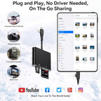 Diliichar 4-in-1 Memory Card Reader for Lightning and USB-C