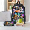Generic 3-Piece Gamer Backpack Set with Crossbody Bag and Pencil Case