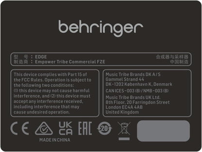 Behringer EDGE Analog Percussion Synthesizer Semi-Modular