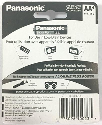 Panasonic 5642 AA Super Heavy Duty Batteries - 4 Pack