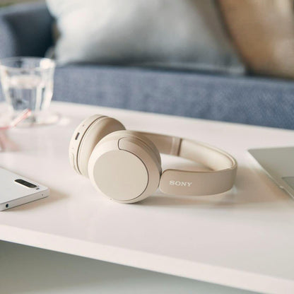 Sony WH-CH520 Wireless Headphones - Bluetooth, On-Ear, Beige