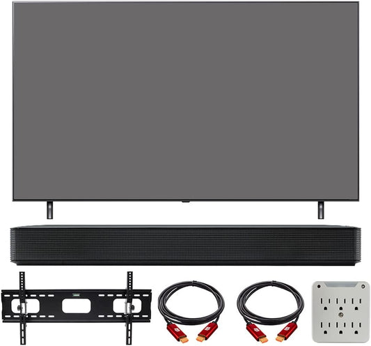LG E28LG55NANO80UPA 55-Inch NanoCell 4K Smart TV Bundle