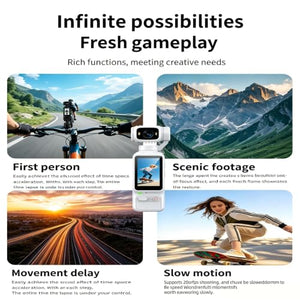 Generic 2.5K Pocket Action Camera with 180° Rotating Lens
