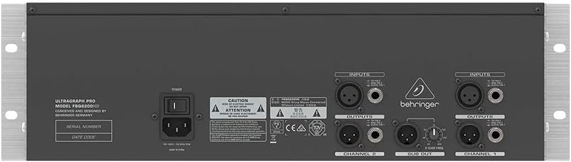 Behringer FBQ6200HD Dual 31-Band Equalizer Feedback Detection