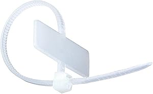 Monoprice 5792 Marker Cable Tie - 4 Inch, 100-Pack, White — main product image