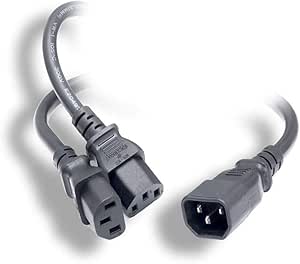 Monoprice 141094 IEC C14 to 2X C13 Power Cord Splitter
