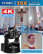 FoMaKo K630N 4K NDI PTZ Camera and Mixer Switcher Bundle