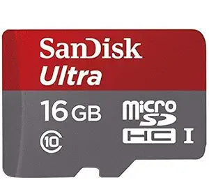 SanDisk SDSDQ016GA46AC 16GB MicroSDHC Card with Adapter — main product image