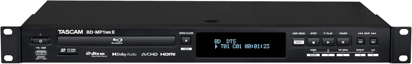 Tascam BD-MP1MK2 Professional Blu-ray Player Rackmount