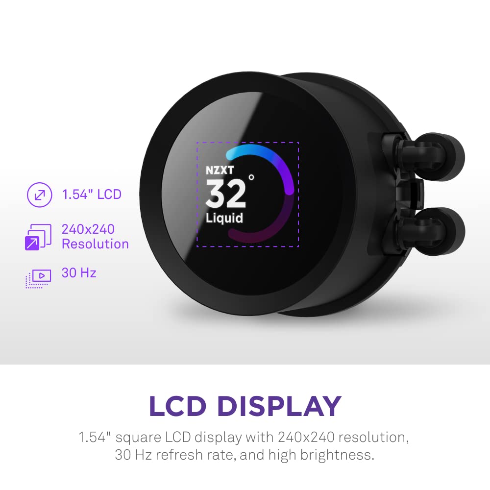 NZXT RL-KN280-B1 Kraken 280mm AIO CPU Liquid Cooler Black