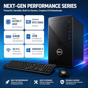 Dell Tower Desktop with Intel Ultra 7 265F and RTX 5060