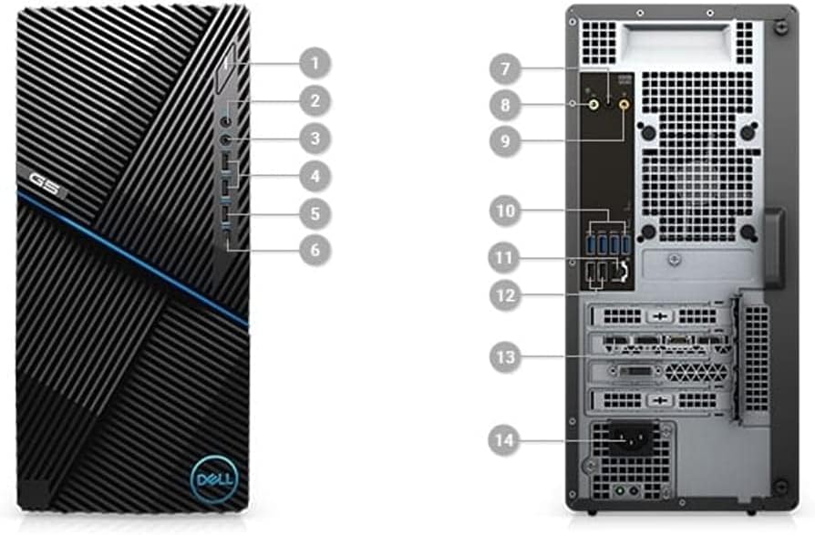 Dell G5 5090 i7 Gaming Desktop: 64GB RAM, 6TB SSD, GTX 1660 Ti (Renewed)