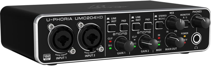 Behringer UMC204HD U-Phoria USB Audio MIDI Interface — main product image