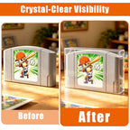 tutata Clear N64 Game Cartridge Sleeve Protectors, 25 Pack
