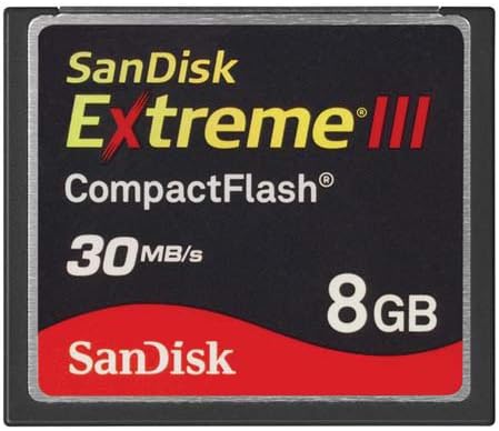 SanDisk SDCFX3-008G 8GB Extreme III CompactFlash Card — main product image