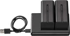 Westcott 4923 NP-F970 Dual Battery Pack & Charger for L60-B LED