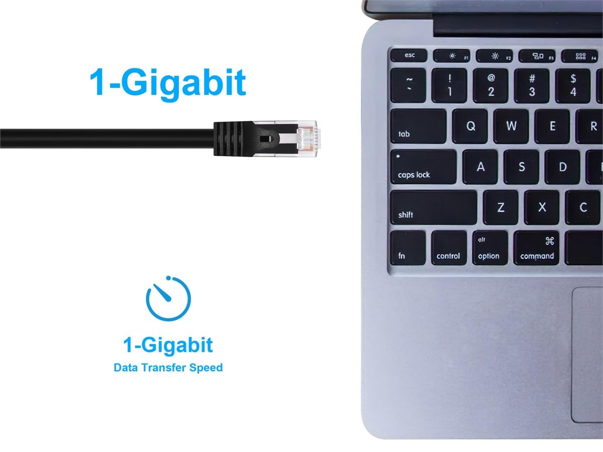 Monoprice 111235 Cat5e 10ft Black Ethernet Cable