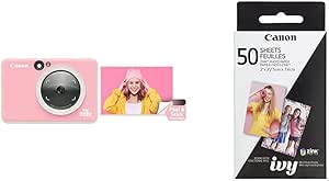 Canon Ivy CLIQ 2 Instant Camera Printer Pink Bundle