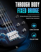 Ktaxon 4-String Electric Bass Guitar Beginner Kit with Amp