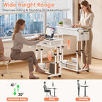 Bliesosfud Rolling Standing Desk with Drawers