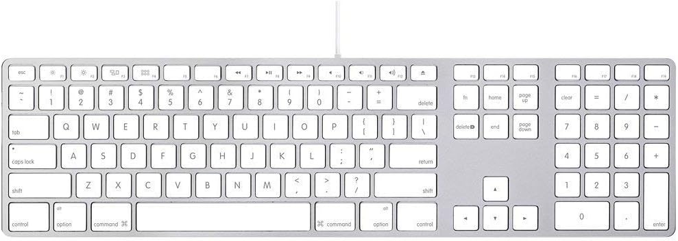 Apple MB110LL/B Wired Keyboard with Numeric Keypad (Renewed)
