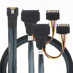 ST-JY SlimSAS SFF-8654 8i to Dual U.2 NVMe Cable