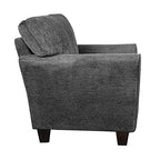 Lexicon 194840112167 Mineola Gray Chenille Flared Loveseat