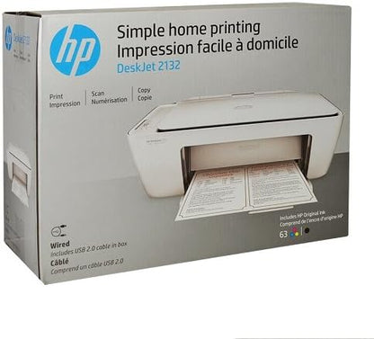 HP F5S32A DeskJet 2132 All-in-One Color Printer Scanner Copier