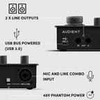 Audient iD4 (MKII) USB-C Audio Interface Renewed