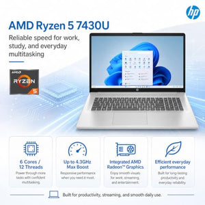 HP 17.3-Inch FHD Business Laptop with Ryzen 5 and Windows 11