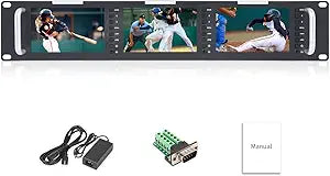 FEELWORLD T51 2RU Triple 5" SDI HDMI Broadcast Monitor