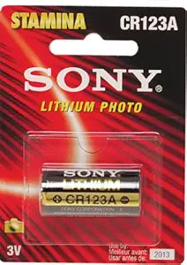 Sony CR123AB1A Stamina Lithium Photo Battery 3V